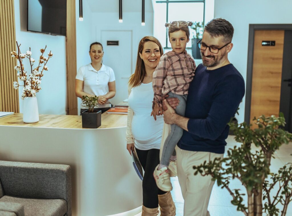 modern dental office family