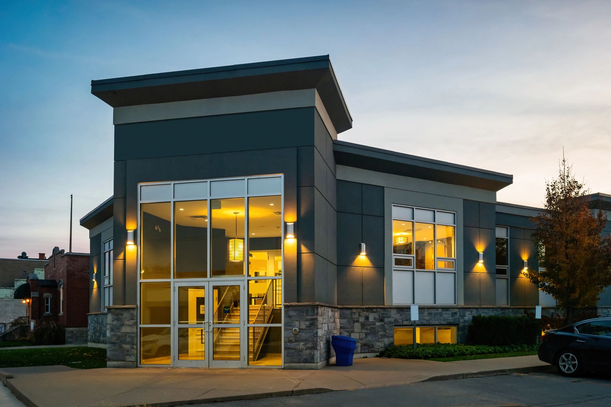 modern dental office exterior